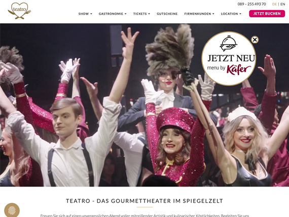 intertain GmbH München teatro Website